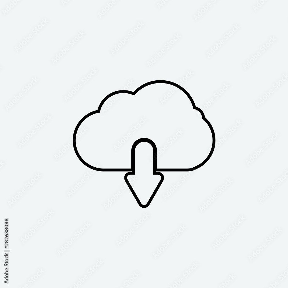 cloud download vector icon illustration design grey background cloud download vector icon illustration design grey background