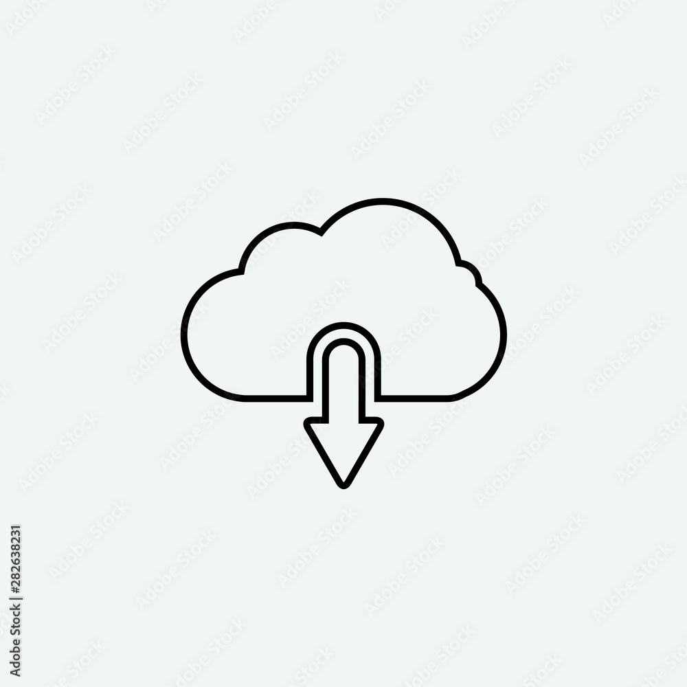 cloud download vector icon illustration design grey background cloud download vector icon illustration design grey background