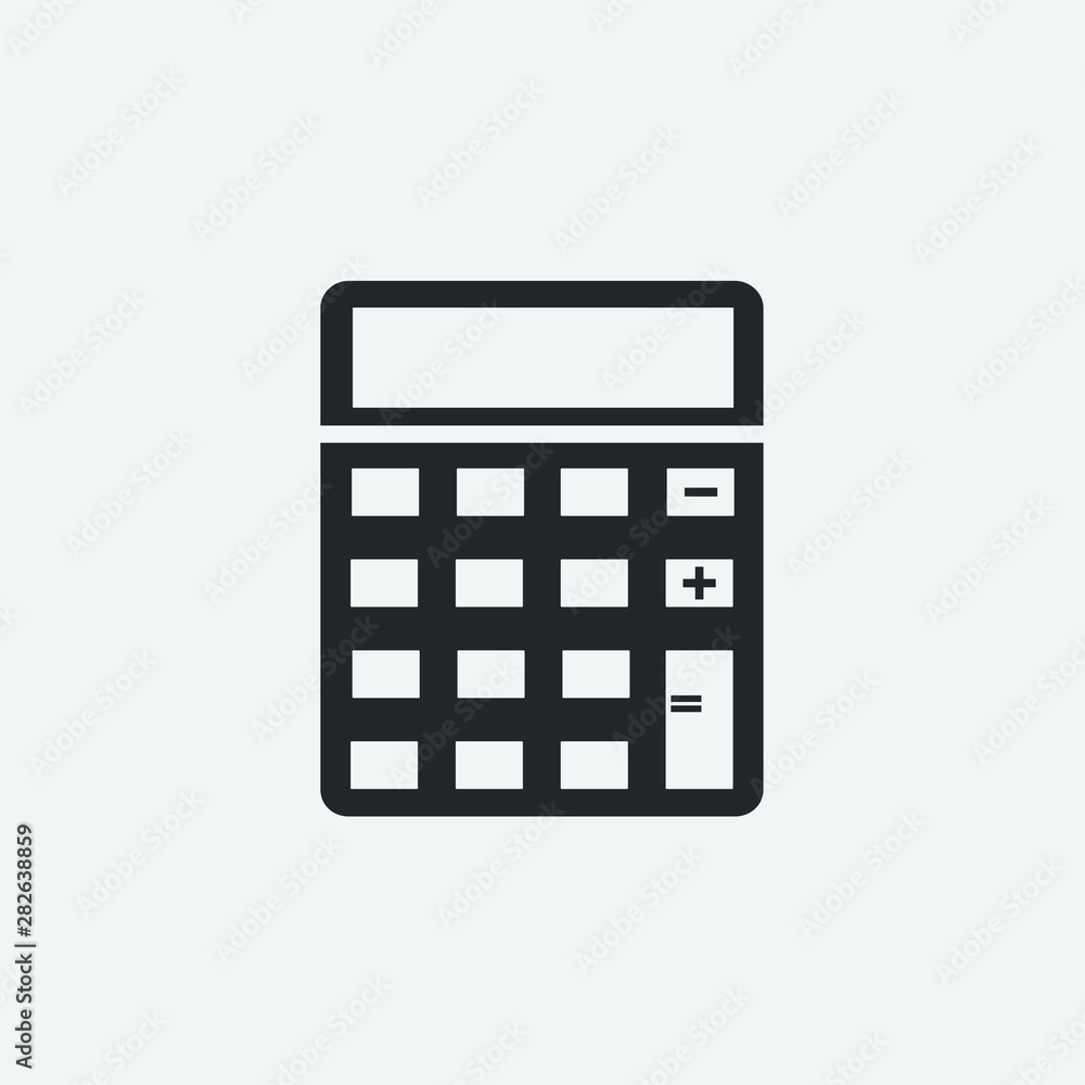 calculator vector icon illustration design grey background calculator vector icon illustration design grey background