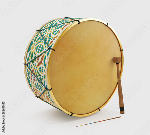 Ramadan Drum 3D Rendered Isolated and Shopping Cart