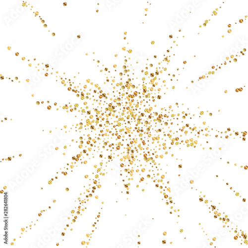 Gold confetti luxury sparkling confetti. Scattered