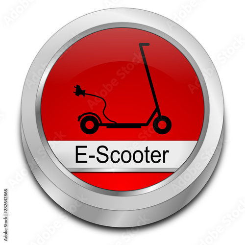 E-Scooter Button - 3D illustration