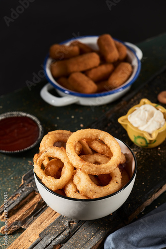 spanish squid rings and croquettes.