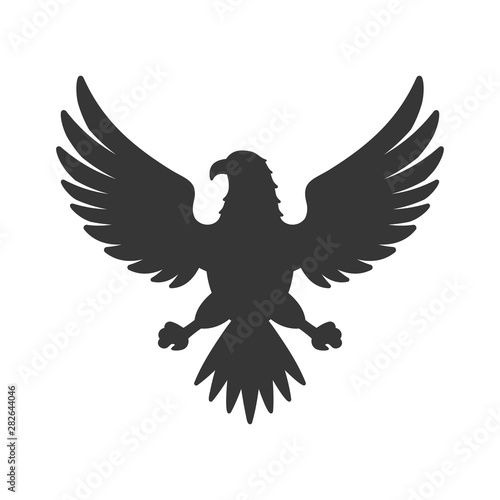 Eagle Icon. Bird Logo on White Background. Vector