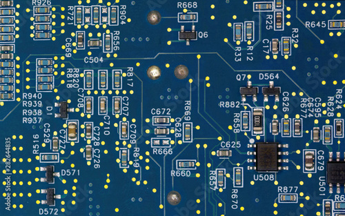 Foto Photolithography under stereo microscope.