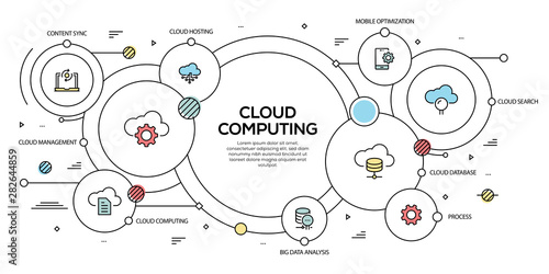 CLOUD COMPUTING VECTOR CONCEPT AND INFOGRAPHIC DESIGN