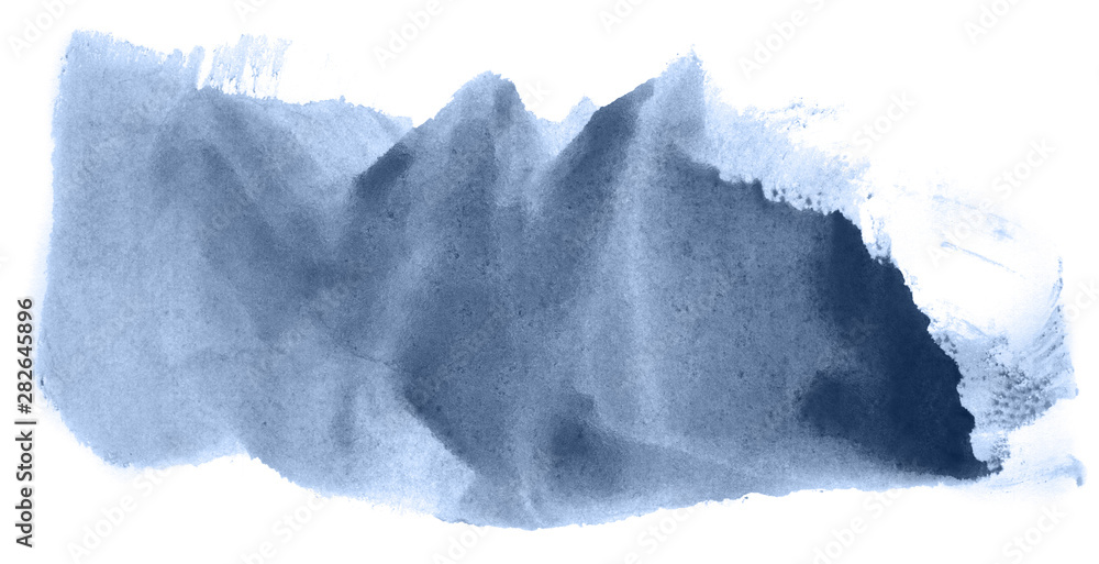 Abstract watercolor background hand-drawn on paper. Volumetric smoke elements. Navy blue color. For design, web, card, text, decoration, surfaces. Abstract watercolor background hand-drawn on paper. Volumetric smoke elements. Navy blue color. For design, web, card, text, decoration, surfaces.