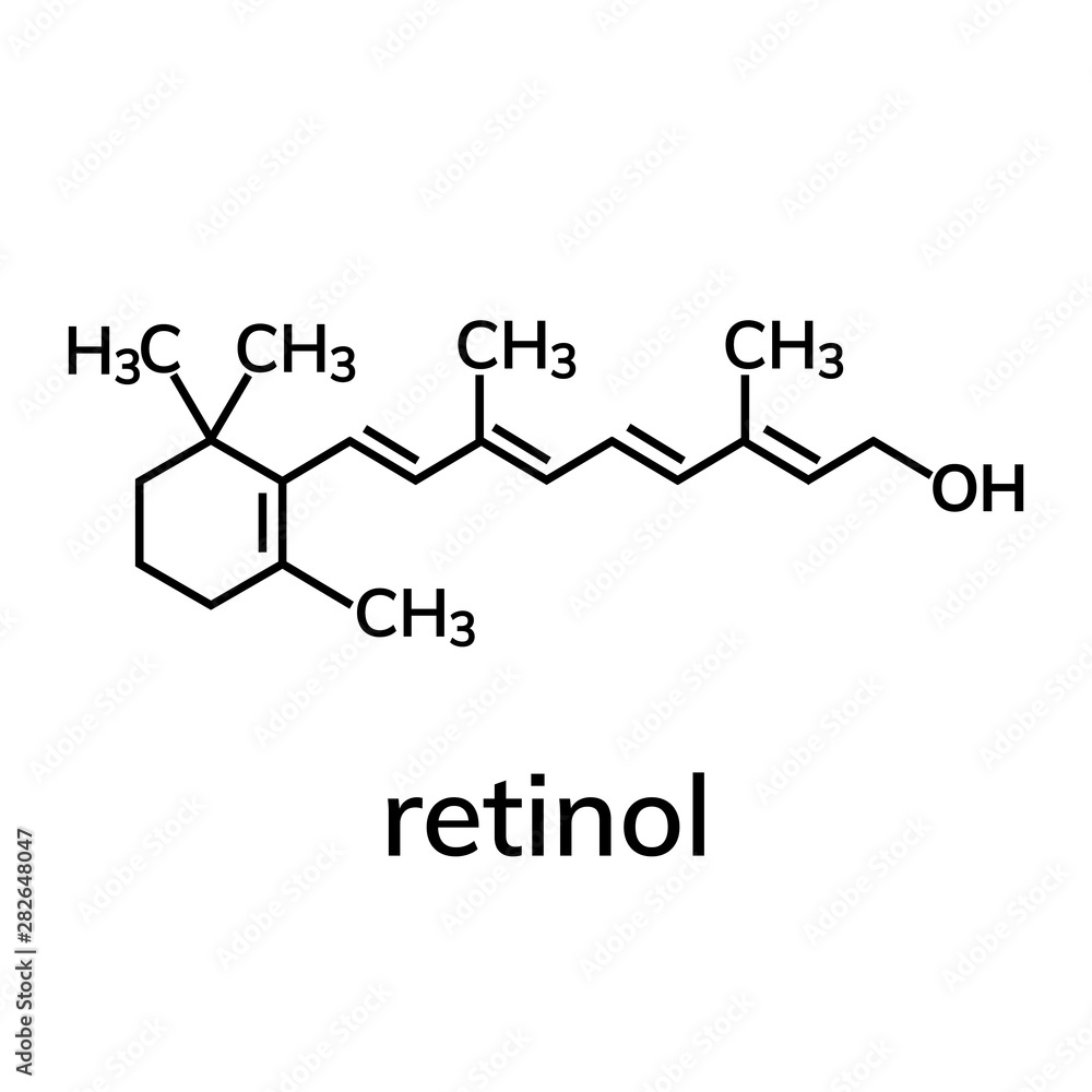 Retinol or vitamin A chemical formula Retinol or vitamin A chemical formula