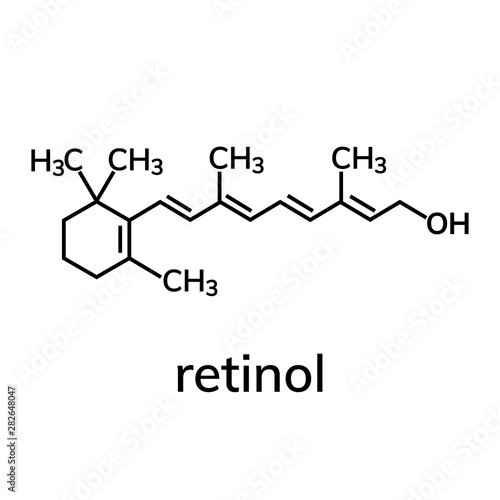 Retinol or vitamin A chemical formula