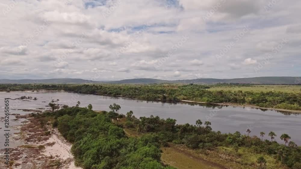 View of Canaima National Park Lagoon waterfalls View of Canaima National Park Lagoon waterfalls