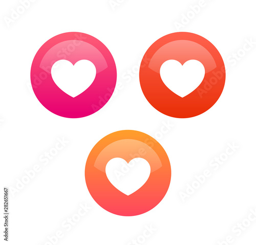 Like Heart icons for chat, ...