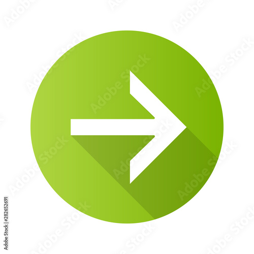 Free Download Forward arrow flat design long shadow glyph icon. Next. Right arrow. Navigation pointer. Direction move. Computer keyboard button. Motion indexer, indicator, designator. Vector silhouette illustration - GFXLoad