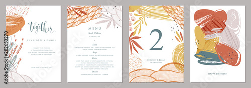 Fotografia Invitation, menu, table number card design.