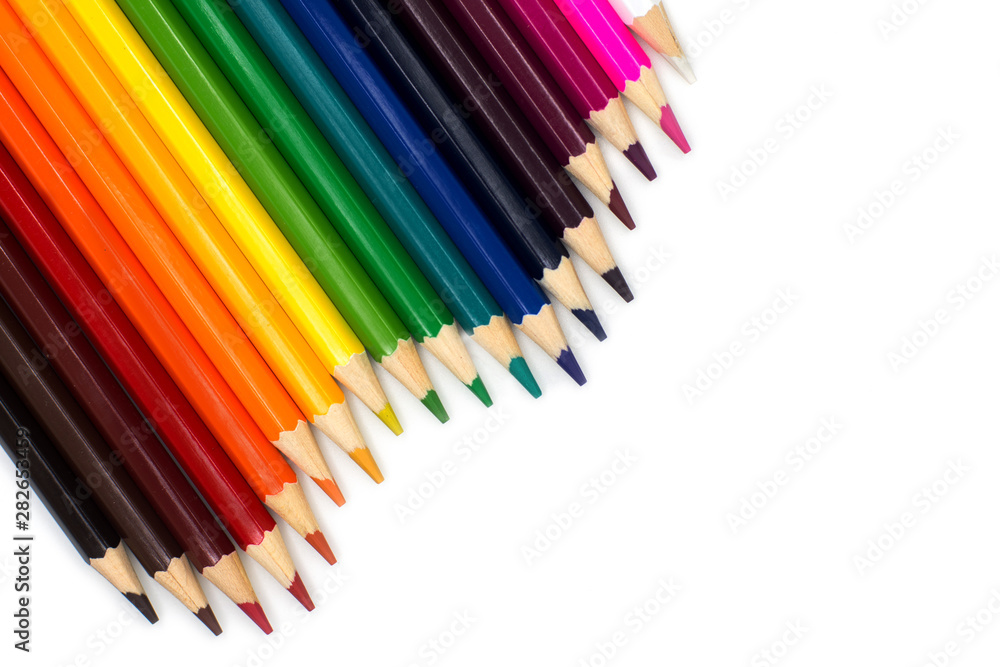 Color pencils isolated on white background. Back to school Color pencils isolated on white background. Back to school