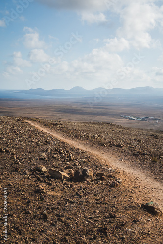 Mountain landscape from the island of Lanzarote - Lanzarote, Spain