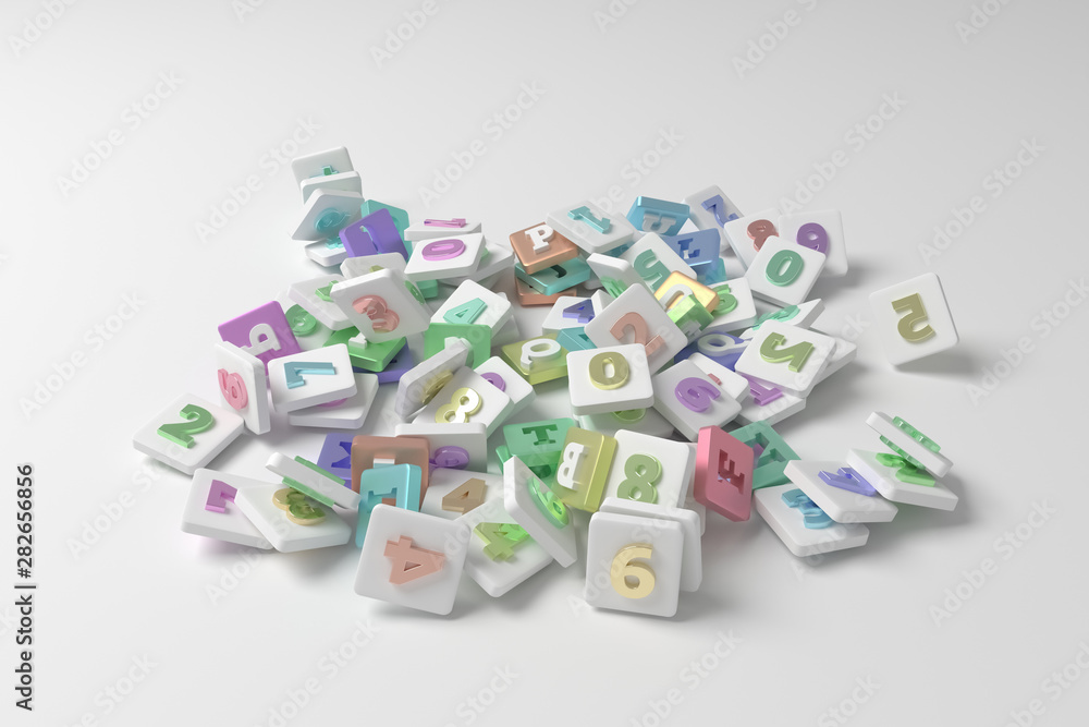 Illustrations of bunch of character, sign or symbol for graphic design or wallpapers. 3D render. Illustrations of bunch of character, sign or symbol for graphic design or wallpapers. 3D render.
