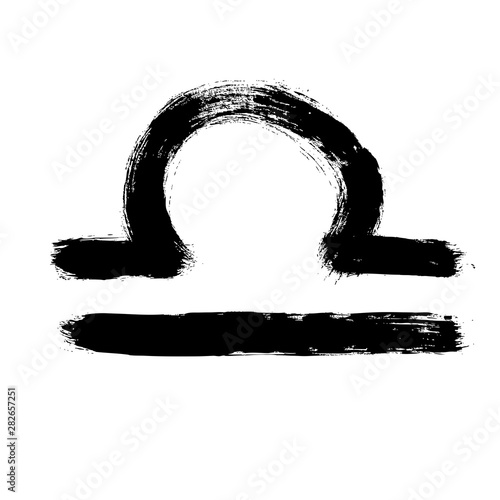 Libra zodiac sign. Hand painted design vector illustration. Libra horoscope sign, symbol, icon for your design. Hand drawn vector illustration