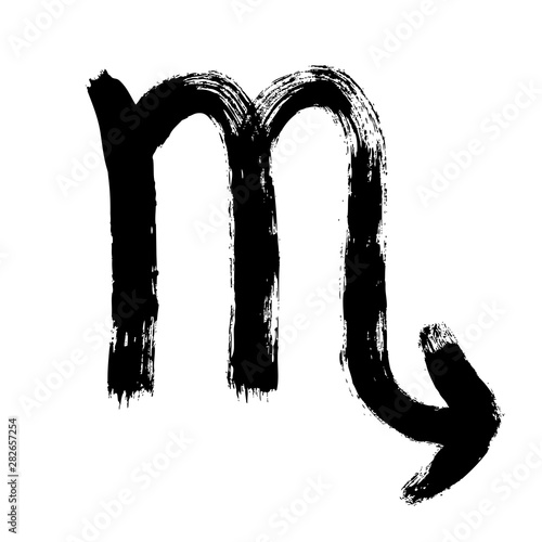 Scorpion zodiac sign. Hand painted design vector illustration. Scorpion horoscope sign, symbol, icon for your design. Hand drawn vector illustration