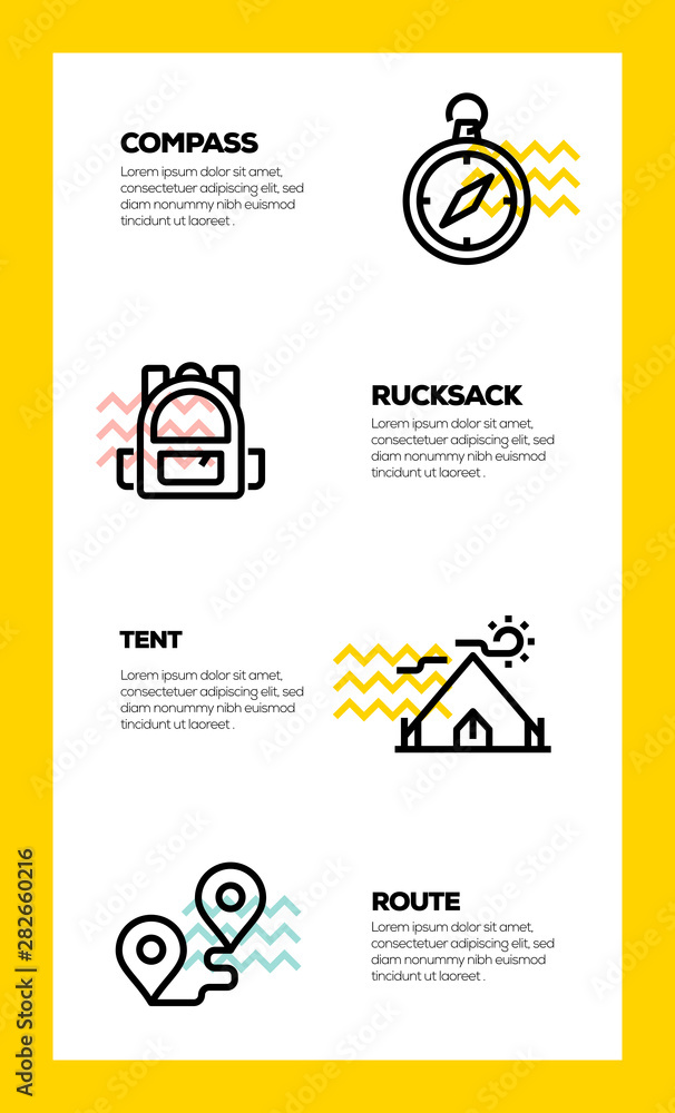 Fotografie TRAVEL LINE ICON CONCEPT
