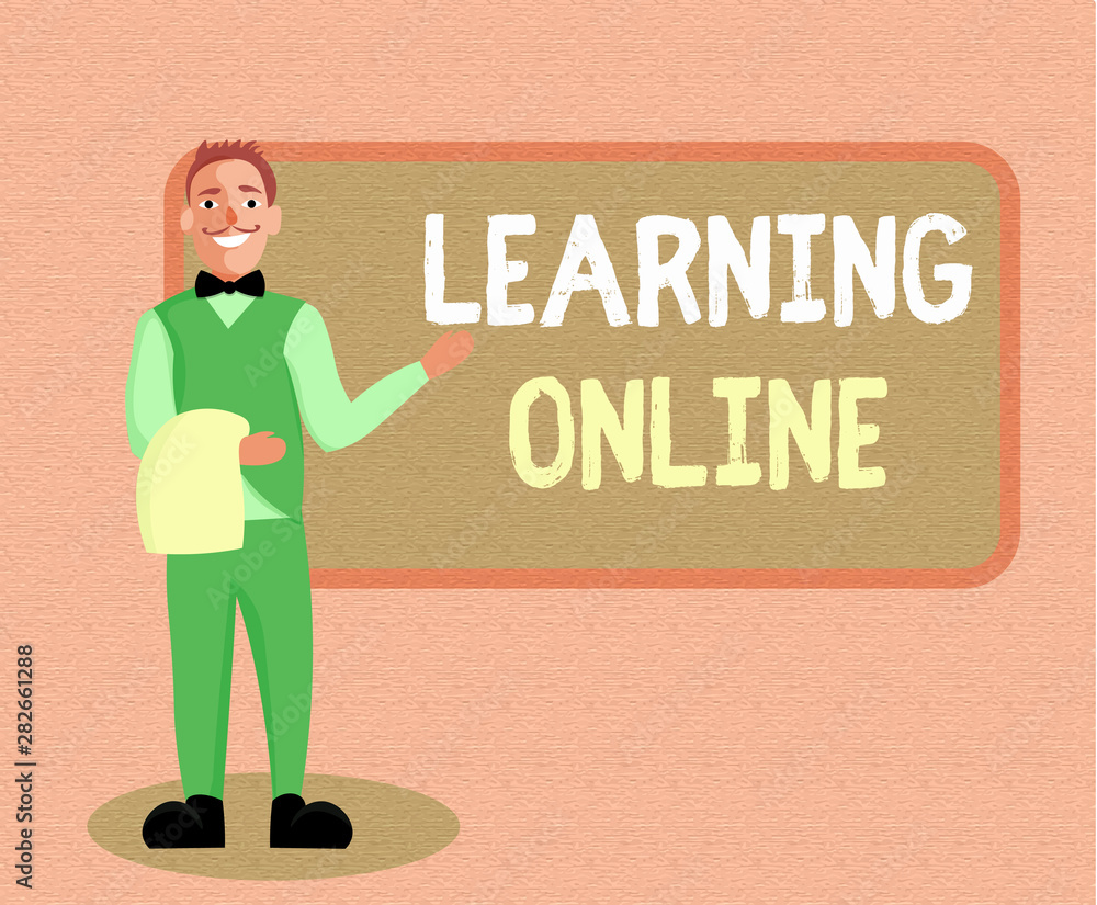 Writing note showing Learning Online. Business photo showcasing Learn something new with the help of internet and technology. Writing note showing Learning Online. Business photo showcasing Learn something new with the help of internet and technology.