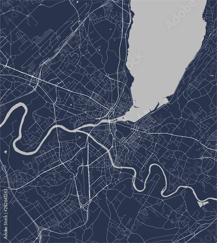map of the city of Geneva, Switzerland