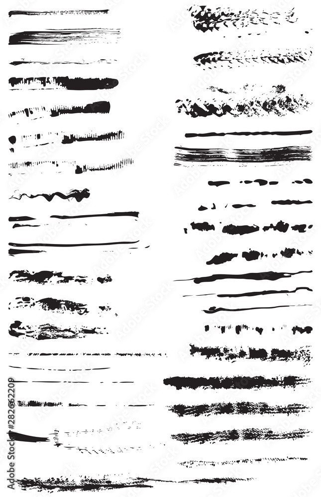 custom made wallpaper toronto digitalSet of hand drawn decorative textured lines. Vector Illustrations isolated on white background