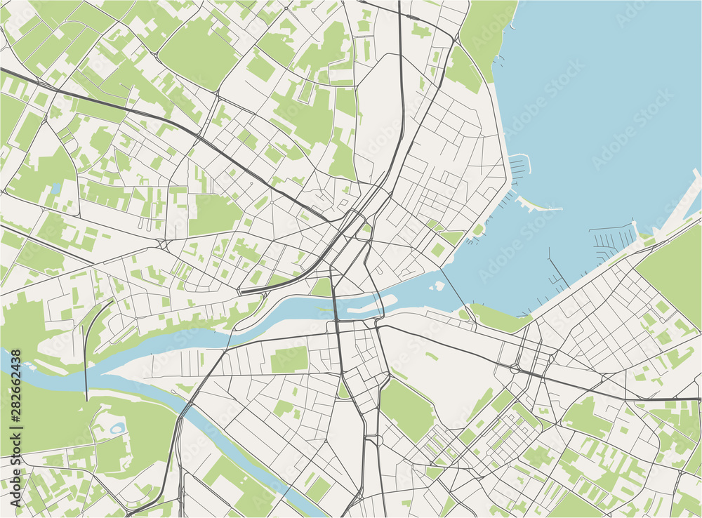 map of the city of Geneva, Switzerland