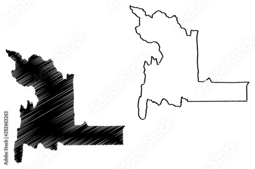 Chuquisaca Department (Plurinational State of Bolivia, Departments of Bolivia) map vector illustration, scribble sketch Chuquisaca map.... photo