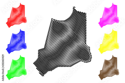 Batha Region (Regions of Chad, Republic of Chad) map vector illustration, scribble sketch Batha map photo