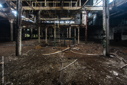 pipes machinery and turbine at plant