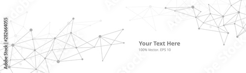 Futuristic crypto blockchain illustration. Vector global creative social network. Abstract polygonal background with lines and dots