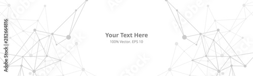 Futuristic crypto blockchain illustration. Vector global creative social network. Abstract polygonal background with lines and dots