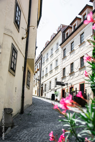 One of the streets of the old city of Bratislava  Slovakia