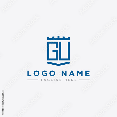 Inspiring logo designs for companies from the initial letters GU logo icon. -Vectors © Salman