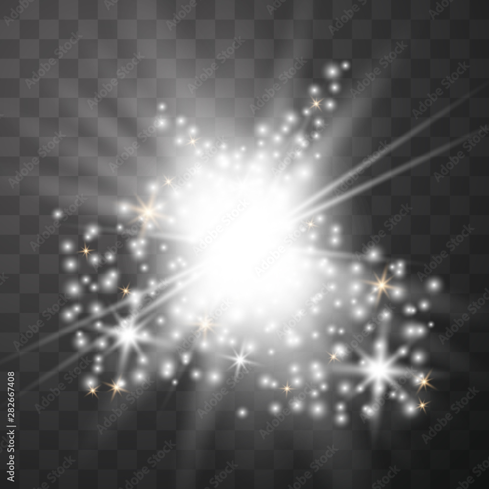White glowing light explodes White glowing light explodes