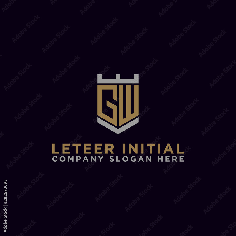 inspiring logo designs for companies from the initial letters of the GW logo icon. -Vectors inspiring logo designs for companies from the initial letters of the GW logo icon. -Vectors