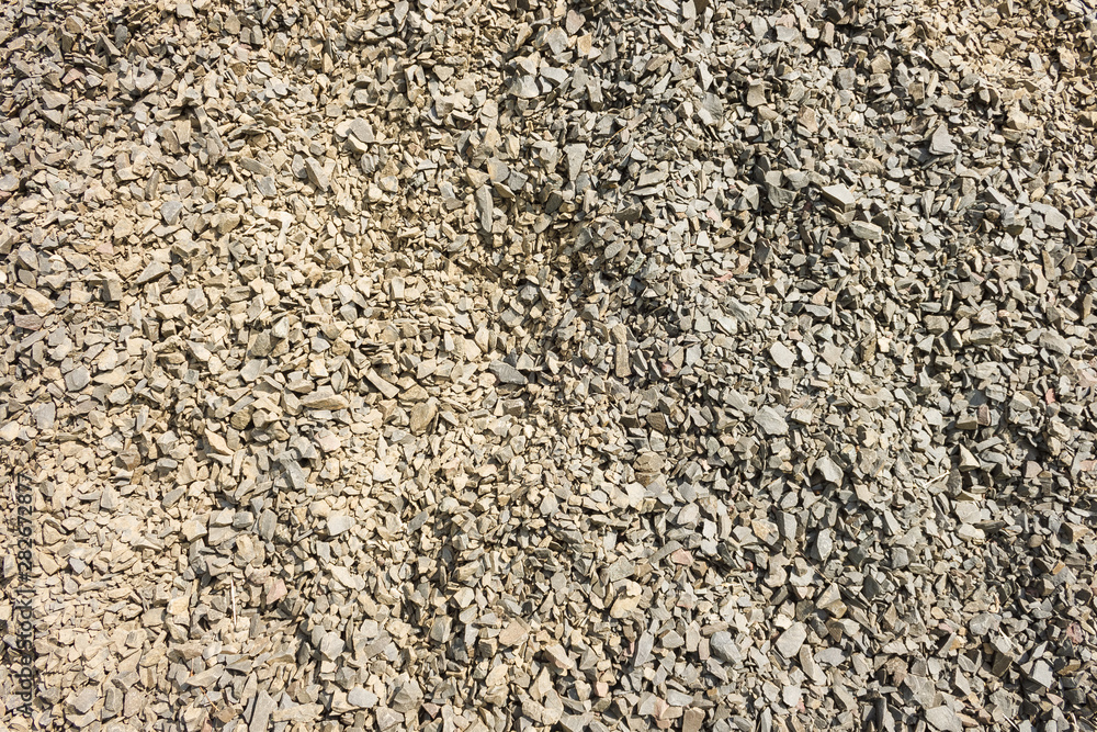 The texture of crushed stone. Background The texture of crushed stone. Background