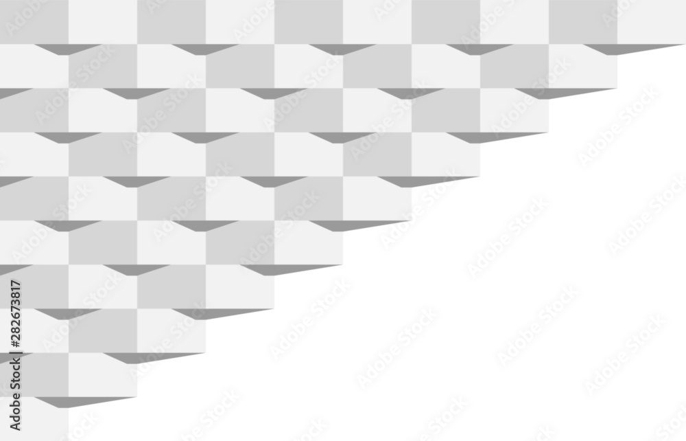 Obraz premium abstract background white square geometry texture .vector