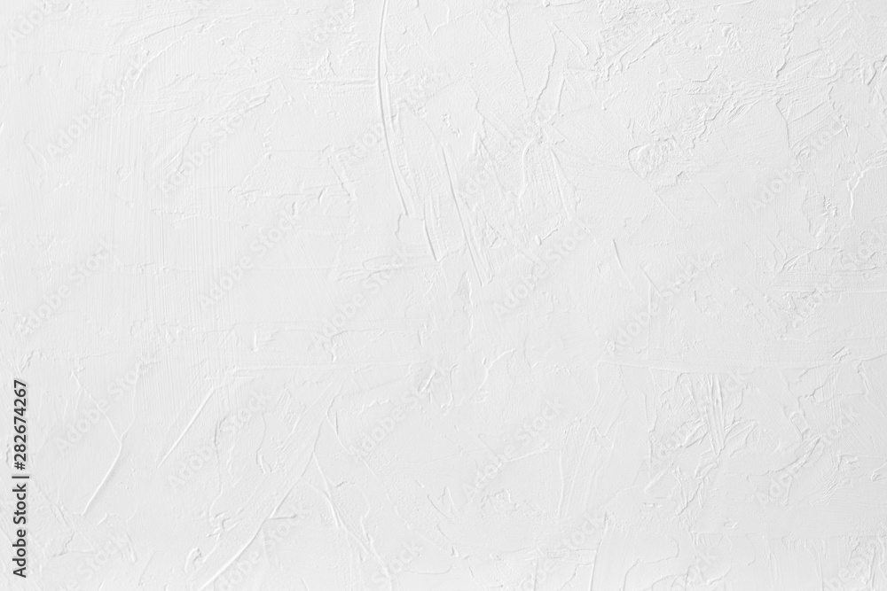 Neutral white colored low contrast Concrete textured background with roughness and irregularities to your concept or product.