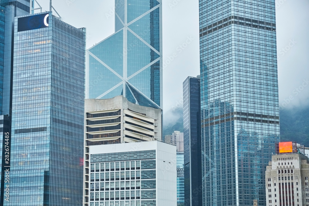 Skyscrapers, Central District, Hong Kong, China Skyscrapers, Central District, Hong Kong, China