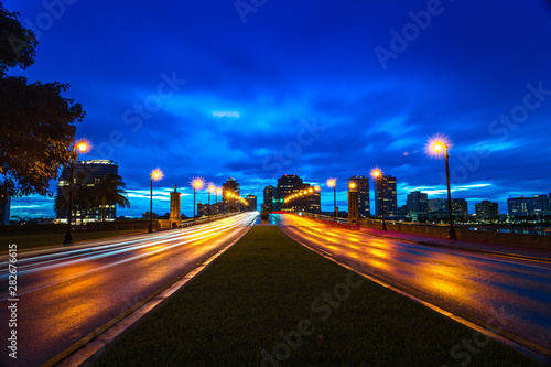 Night photography on West Palm Beach Florida