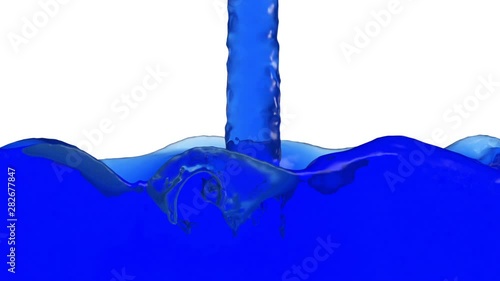 blue water fills screen, alpha channel included (FULL HD)