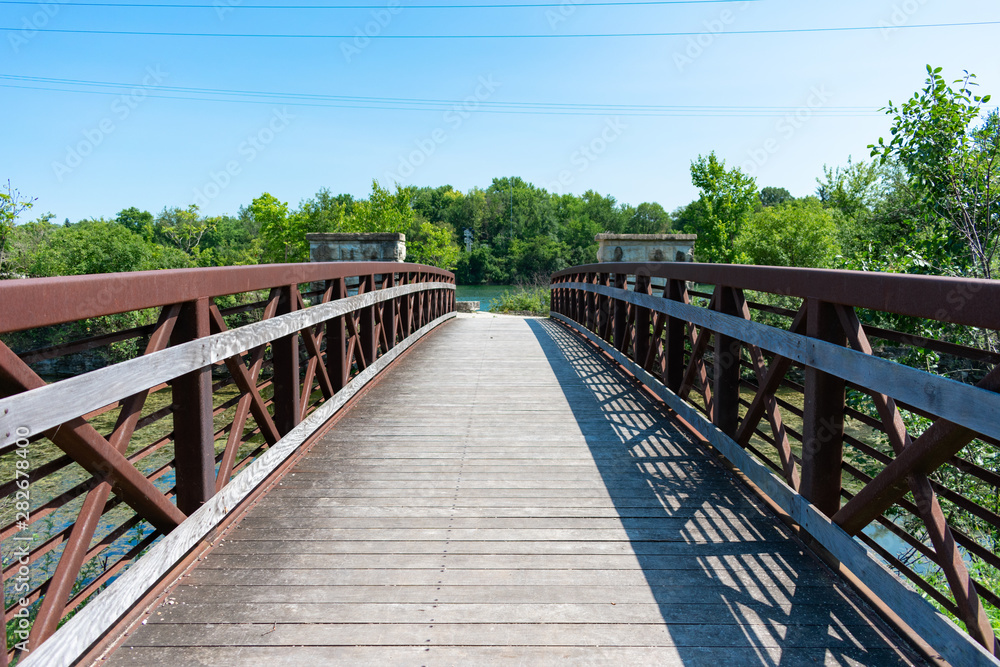 Bridge over the Canal in Suburban Lemont Illinois