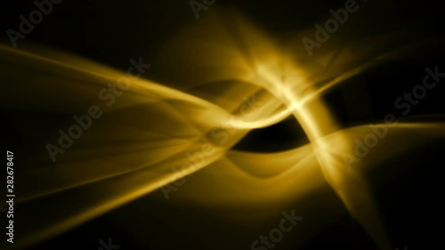 modern background of abstract golden light waves - seamless loop (FULL HD) photo