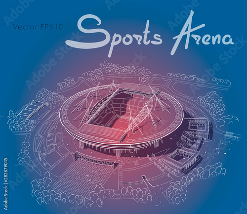 Sketch of the new stadium in Saint-Petersburg.