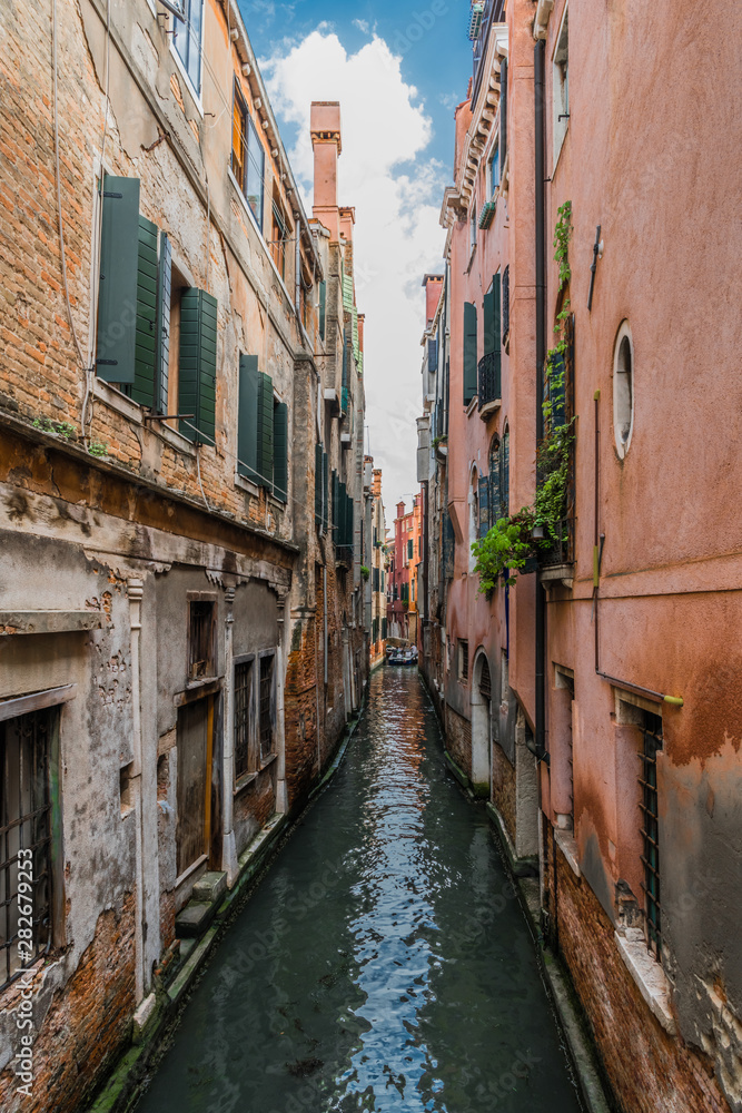 Narrow canal in the center of Venice