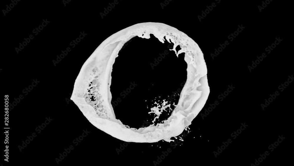 ring of white paint transforms into drop - isolated on black, + alpha (FULL HD) ring of white paint transforms into drop - isolated on black, + alpha (FULL HD)