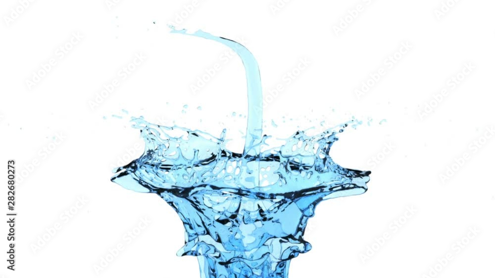 blue water splash in extreme slow motion, alpha channel included (FULL HD) blue water splash in extreme slow motion, alpha channel included (FULL HD)