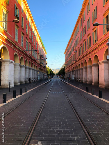 Empty street in Nice south france