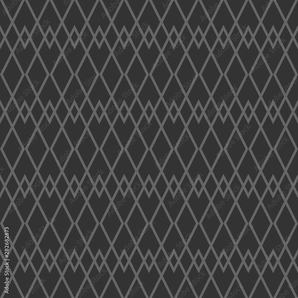 Fototapeta premium Tile vector pattern with black and grey background